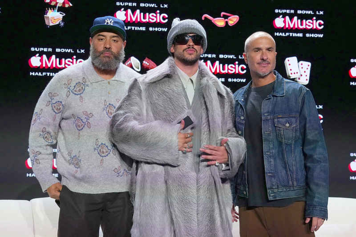 Bad Bunny enjoying his Super Bowl  moment, no mention of ICE to press